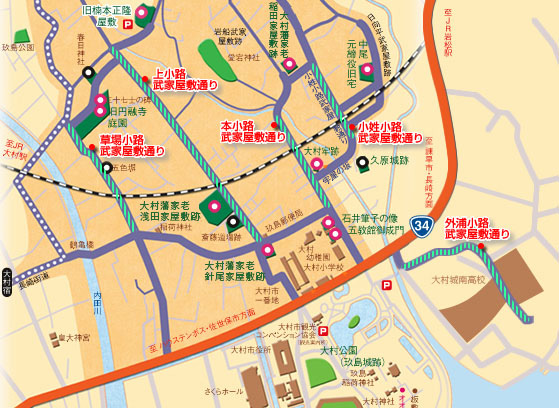 武家屋敷通りの地図