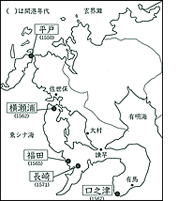 南蛮貿易の地図