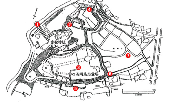 三城城の見取り図